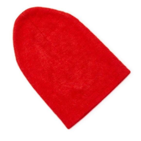 Helmut Lang Veneered Angora Beanie Cap UNISEX main image 4
